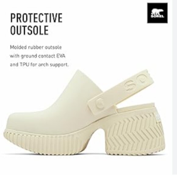 NEW Sorel Ona Streetworks Heeled Clogs in black For Women 925 5S3 - Picture 1 of 13